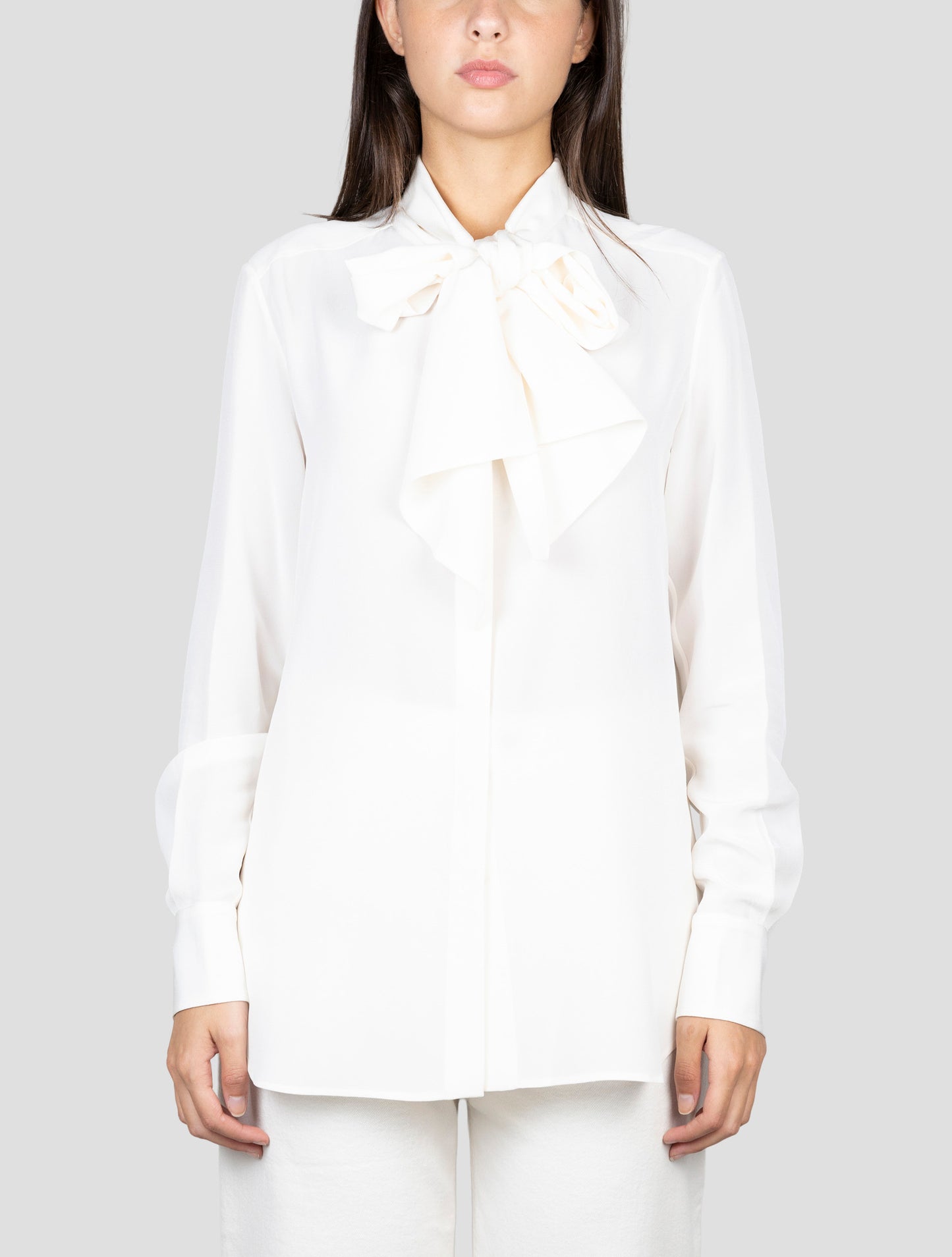 Kiton White Silk Shirt