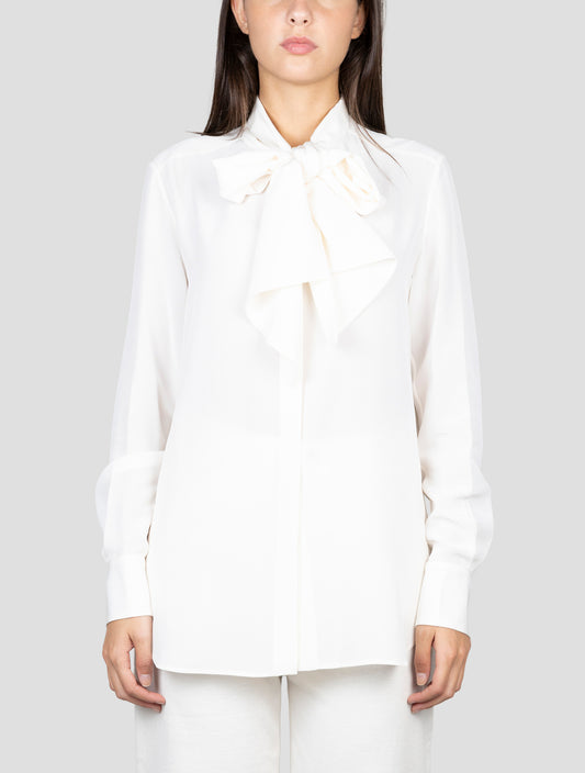 Kiton White Silk Shirt