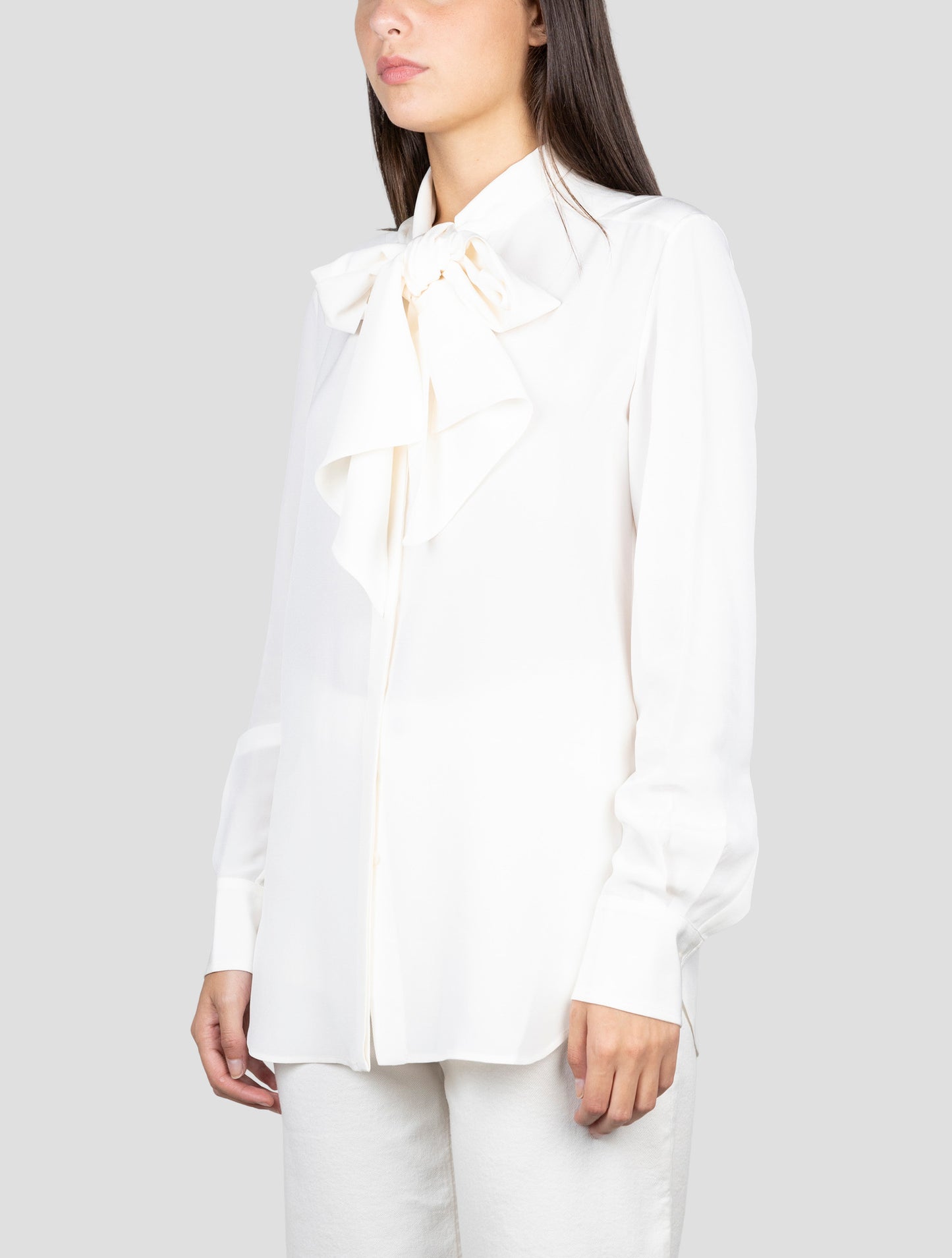 Kiton White Silk Shirt