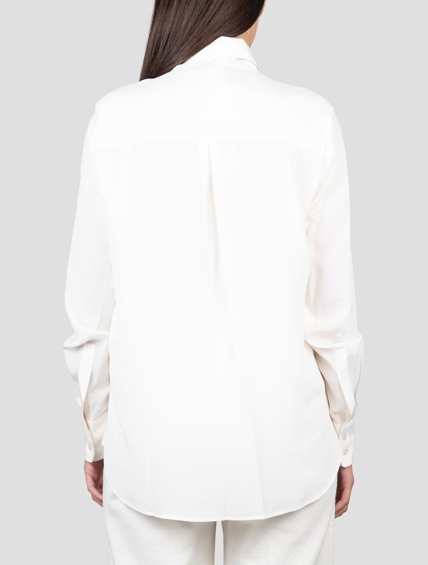Kiton White Silk Shirt
