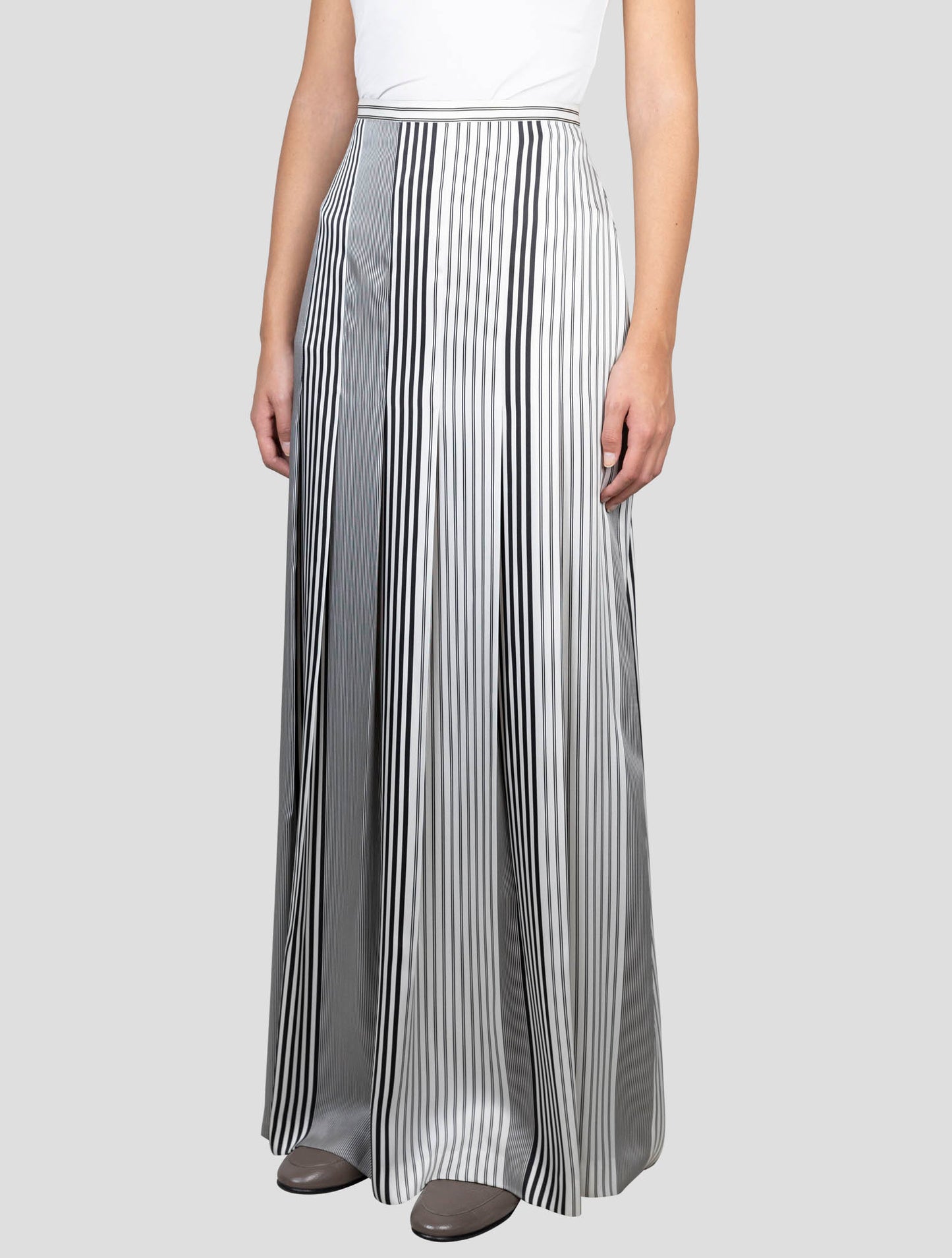 Kiton White Blue Pl Skirt