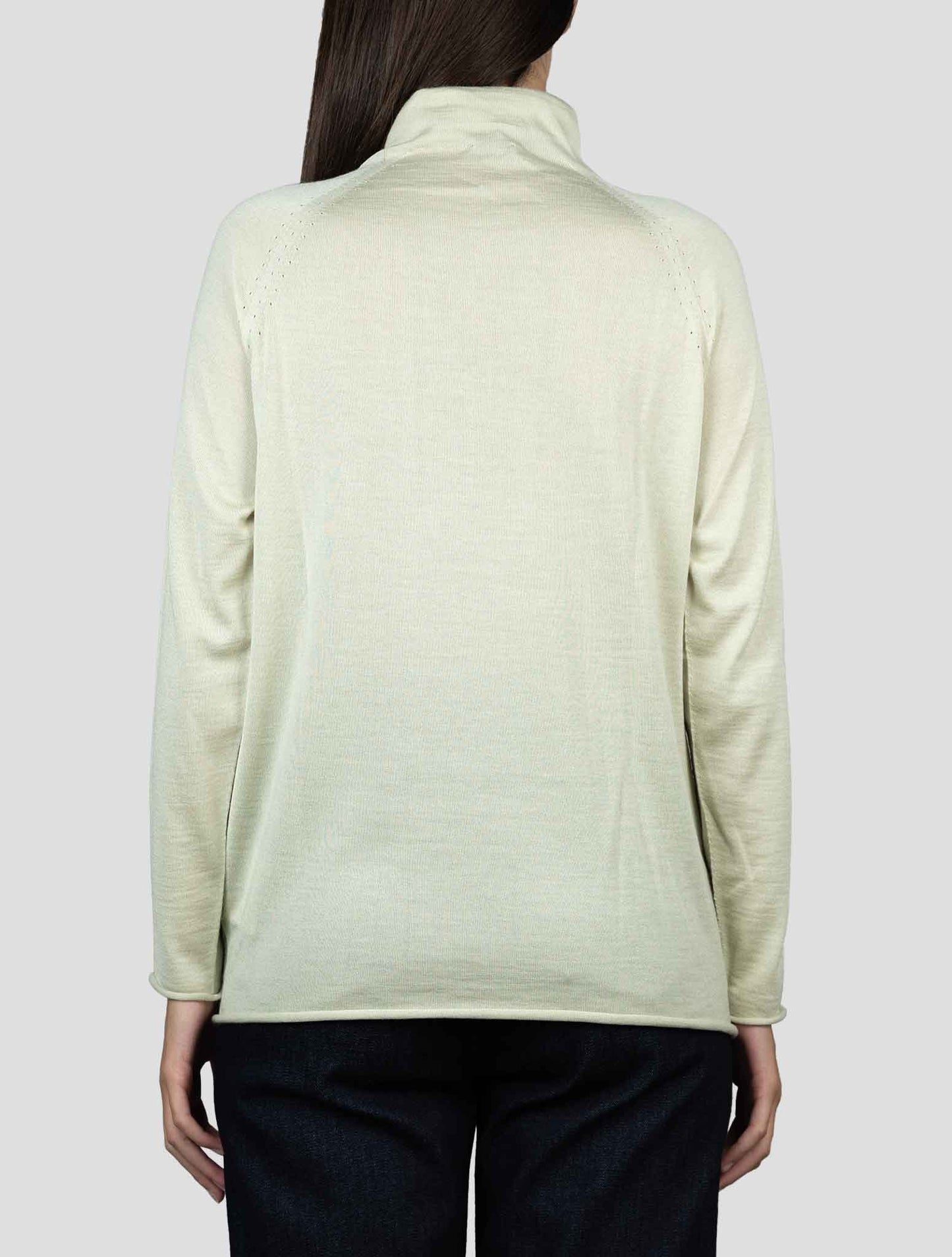 Kiton Green Cashmere Silk Sweater Turtleneck