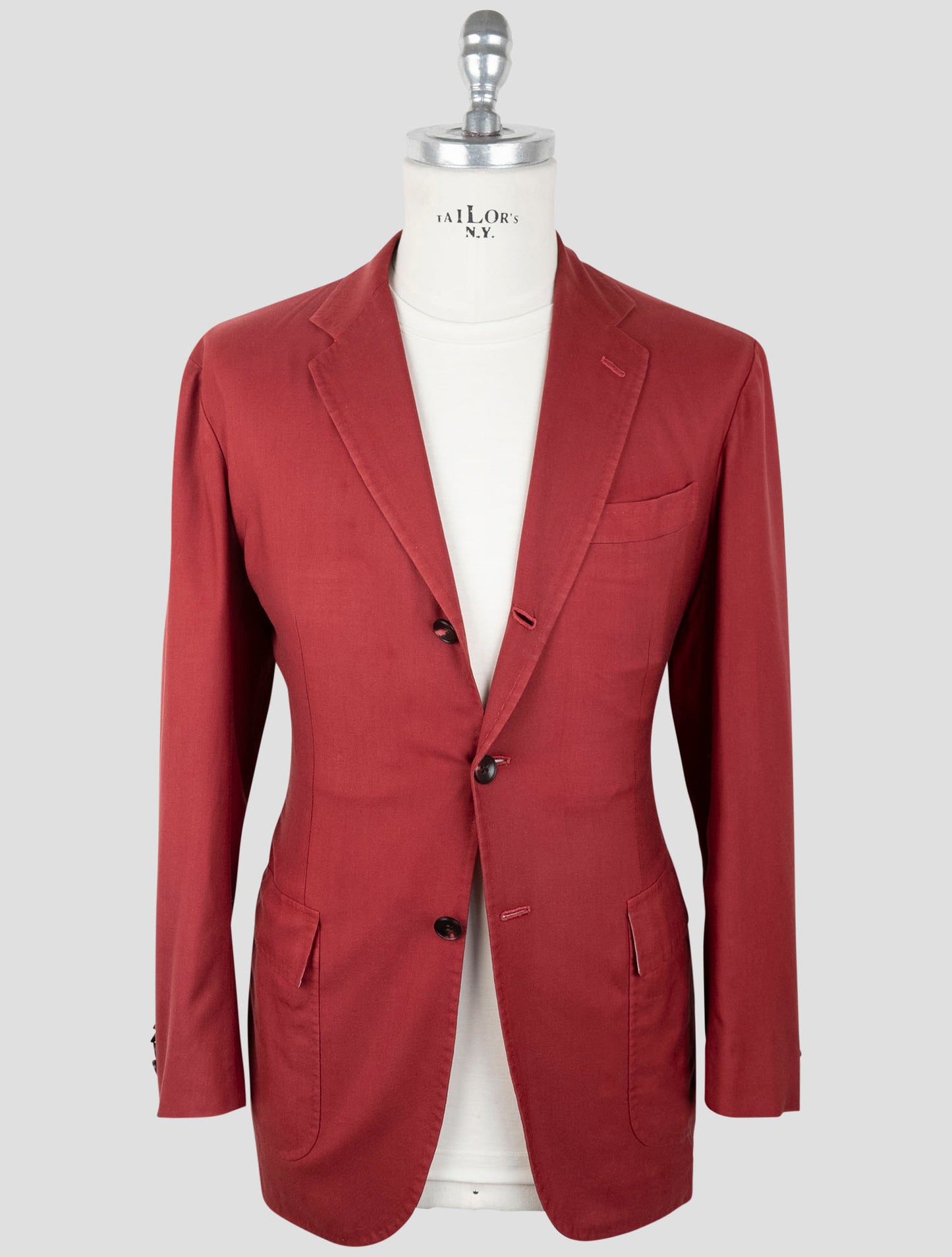Kiton Burgundy Cashmere Blazer