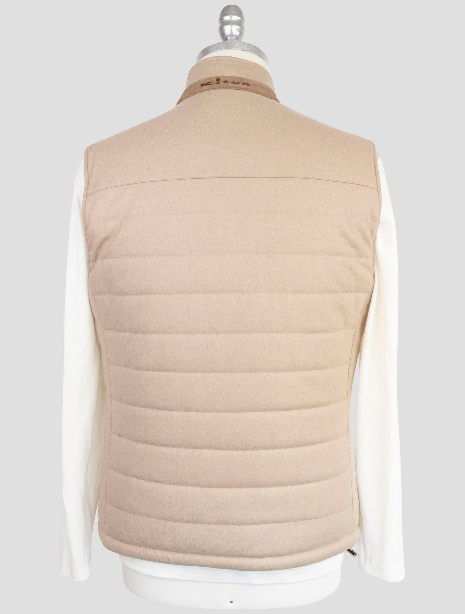 Kiton Brown Cashmere Pl Gilet Coat
