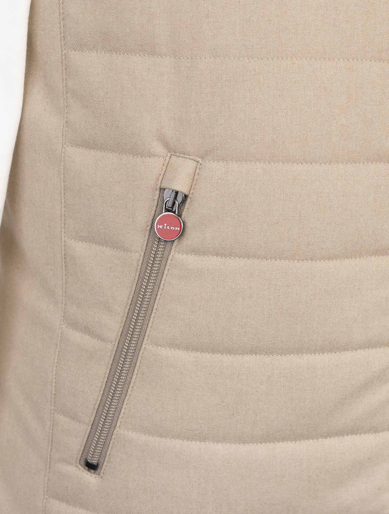 Kiton Brown Cashmere Pl Gilet Coat