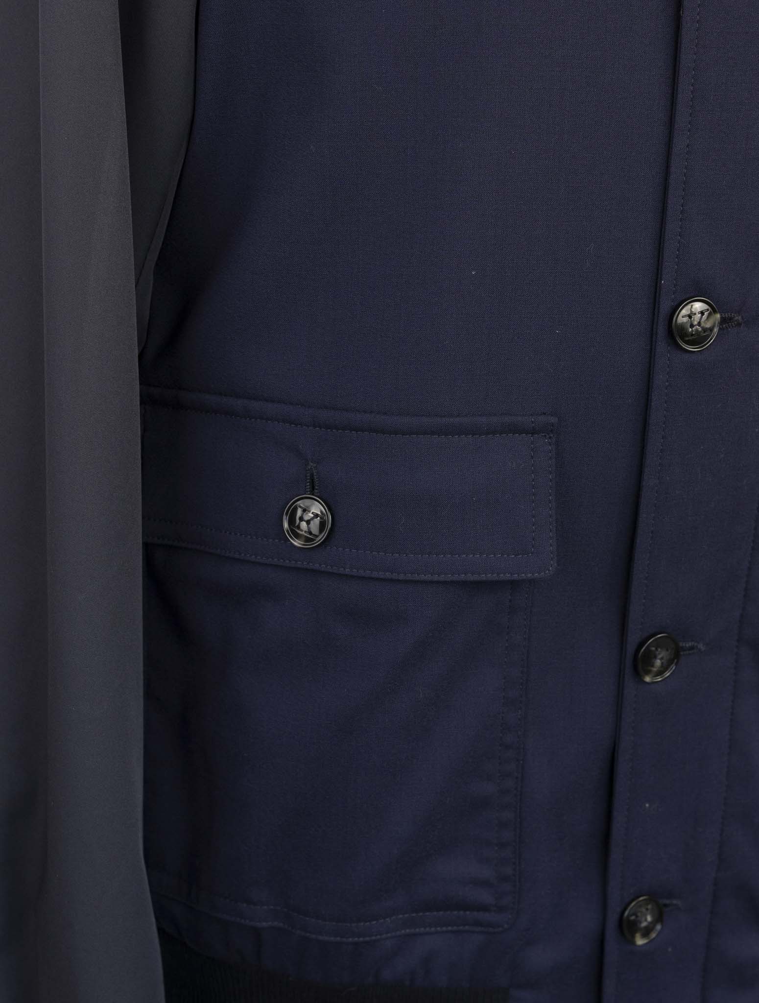 Kiton Blue Virgin Wool Pa Ea Coat