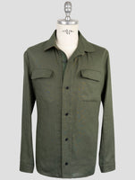 Kiton Green Linen Coat