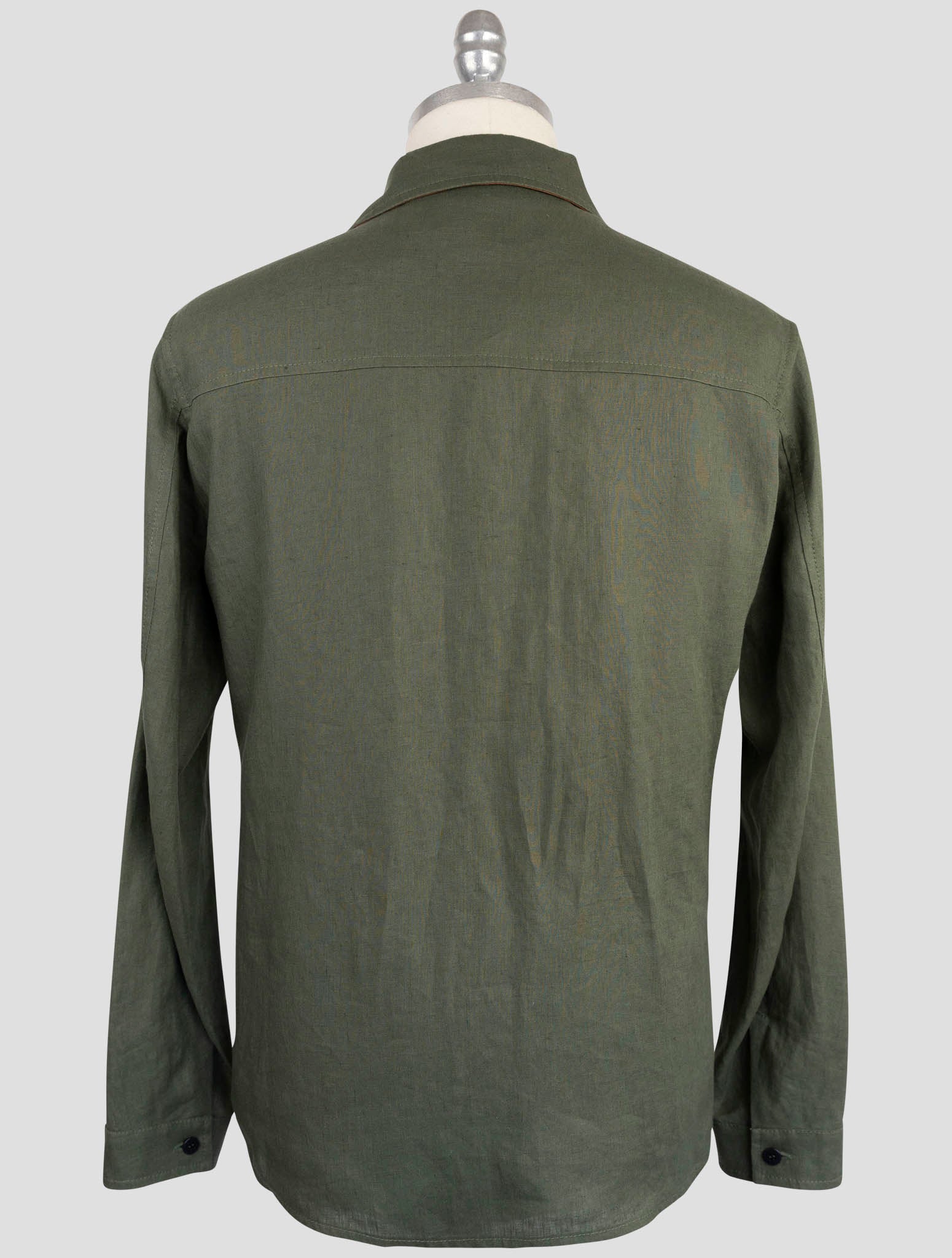 Kiton Green Linen Coat