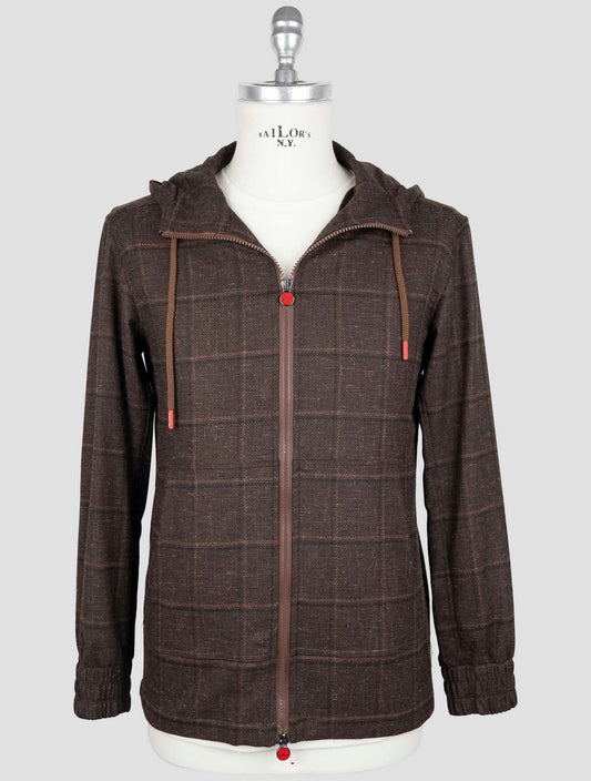 Kiton Brown Virgin Wool Linen Shirt Mariano