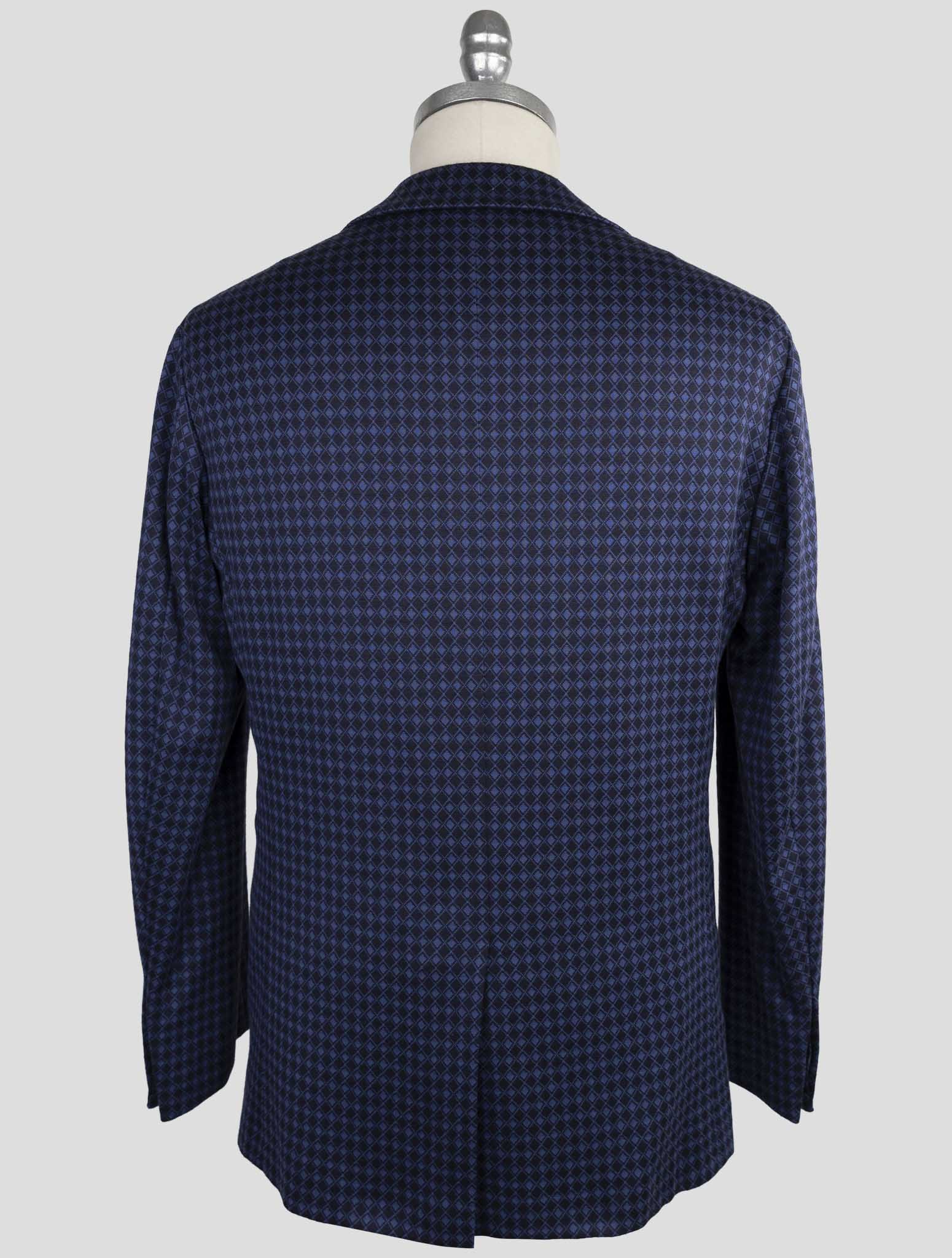 Kiton KNT Blue Cotton Cashmere Pa Blazer