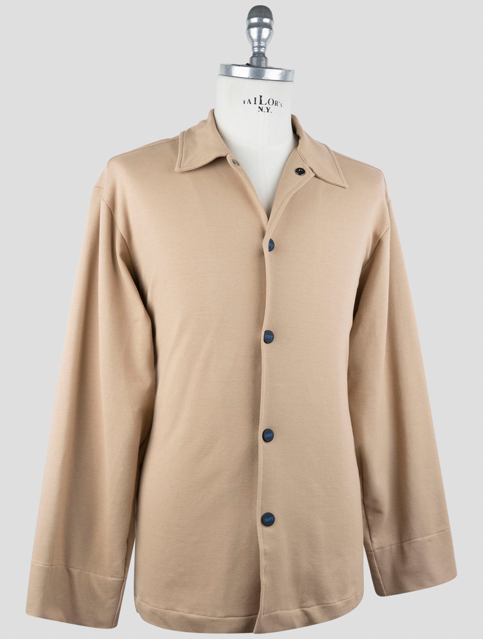 Kiton Knt Blue Cotton Ea Shirt