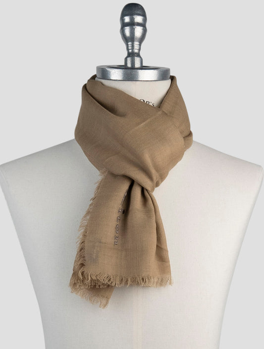 Kiton Brown Cashmere Silk Scarf