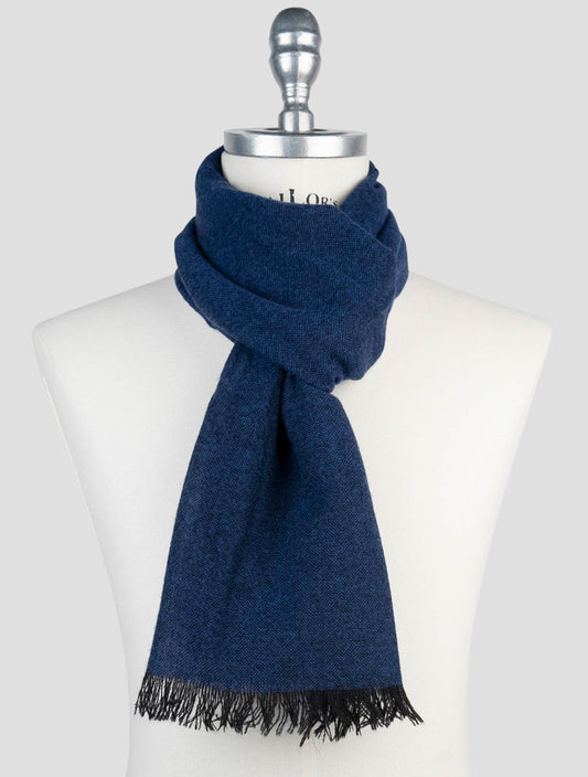 Kiton Blue Cashmere Scarf
