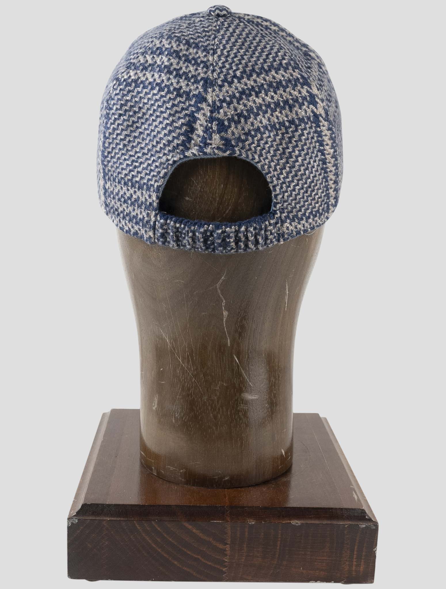 Kiton Blue Brown Cashmere Silk Baseball Cap