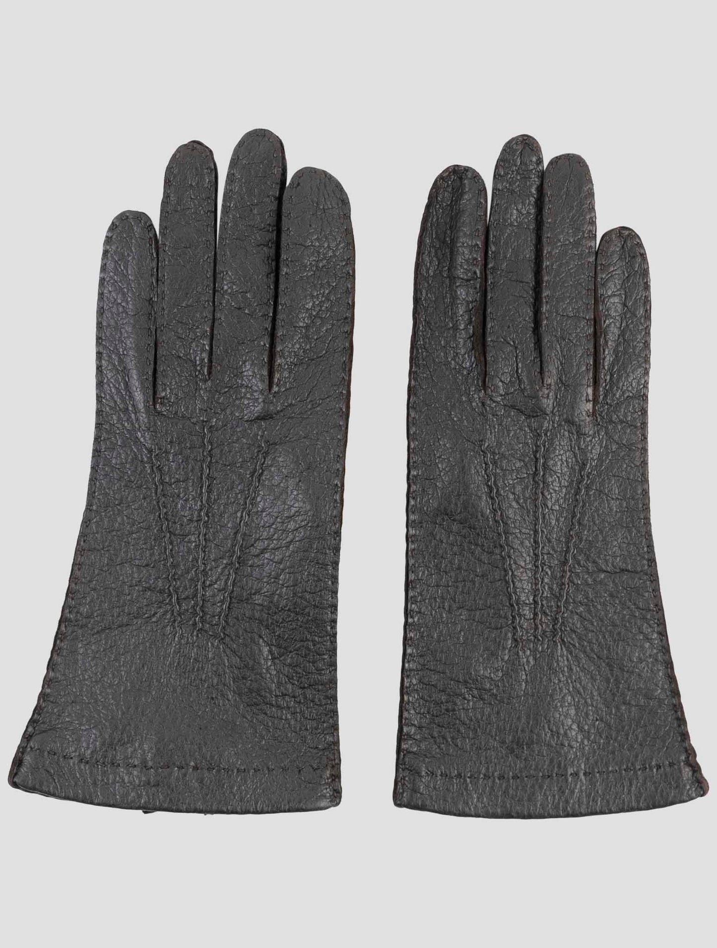 Kiton Brown Leather Gloves