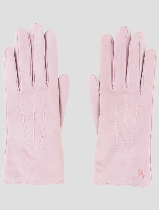 Kiton Pink Leather Gloves