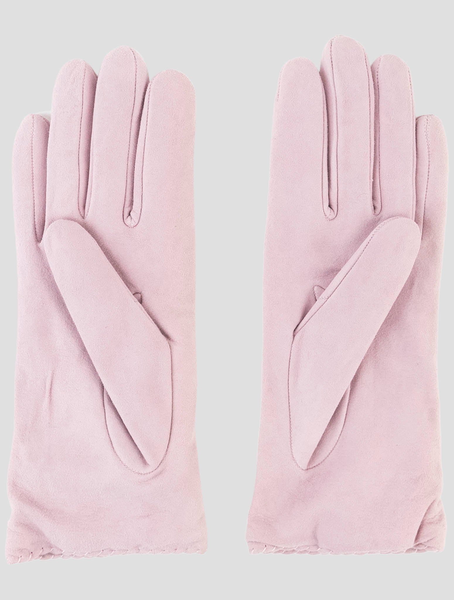 Kiton Pink Leather Gloves