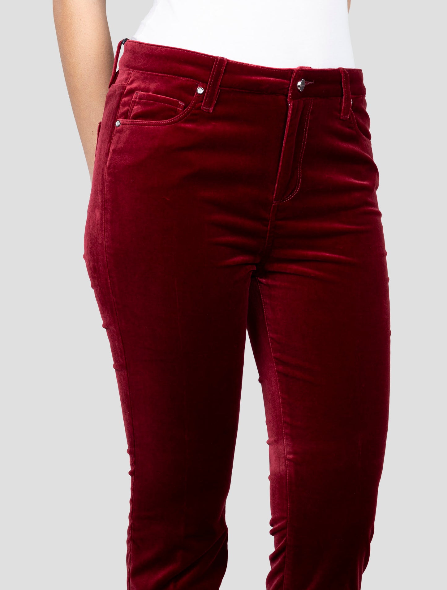 Kiton Red Cotton Ea Velvet Jeans
