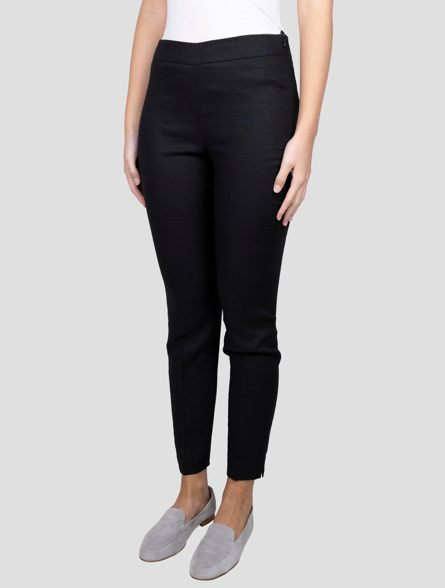 Kiton Black Linen Viscose Ea Pants