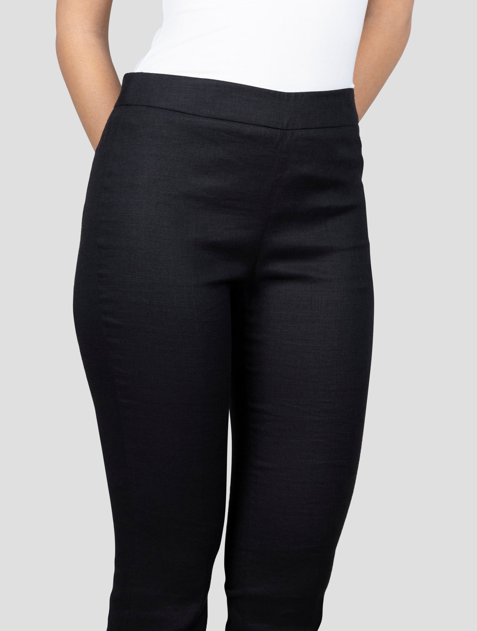 Kiton Black Linen Viscose Ea Pants