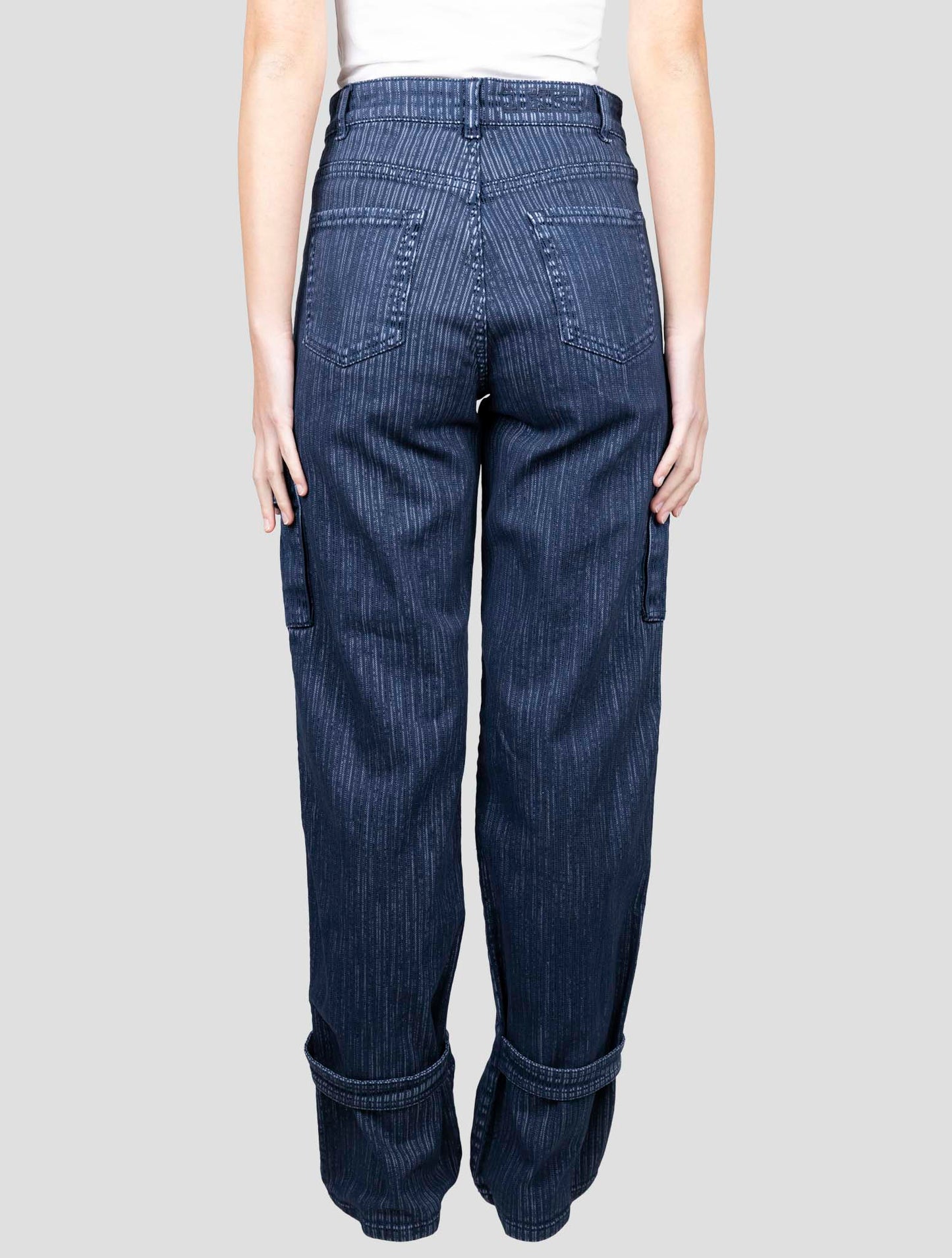 Kiton Blue Cotton Ea Cargo Jeans