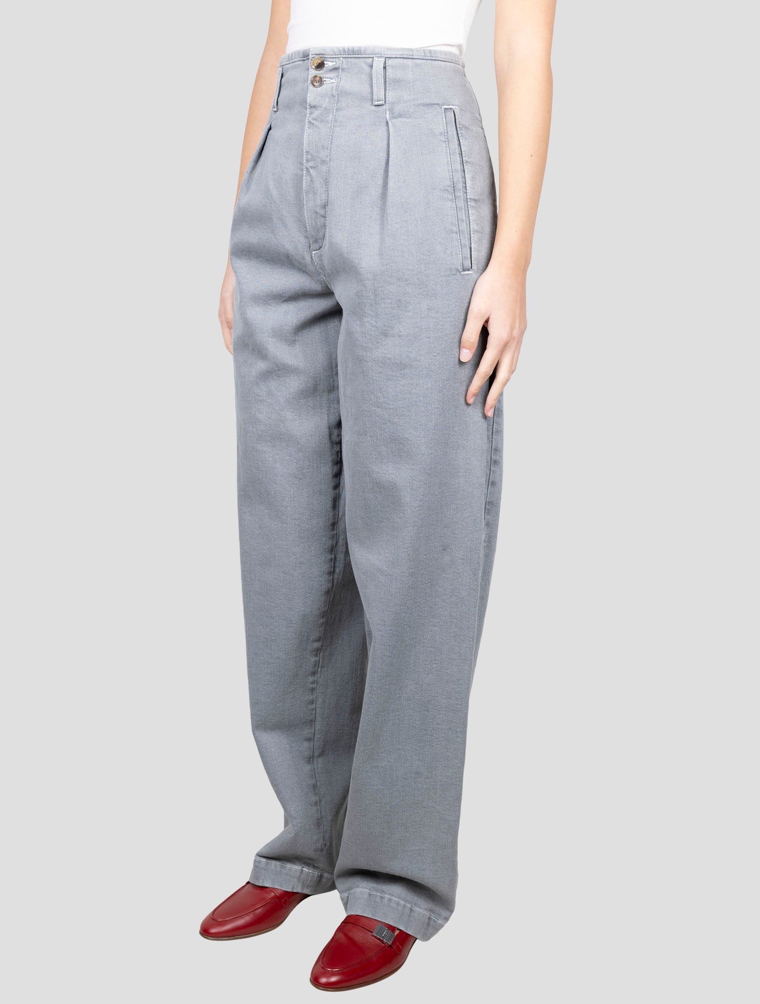 Kiton Gray Cotton Ea Pants