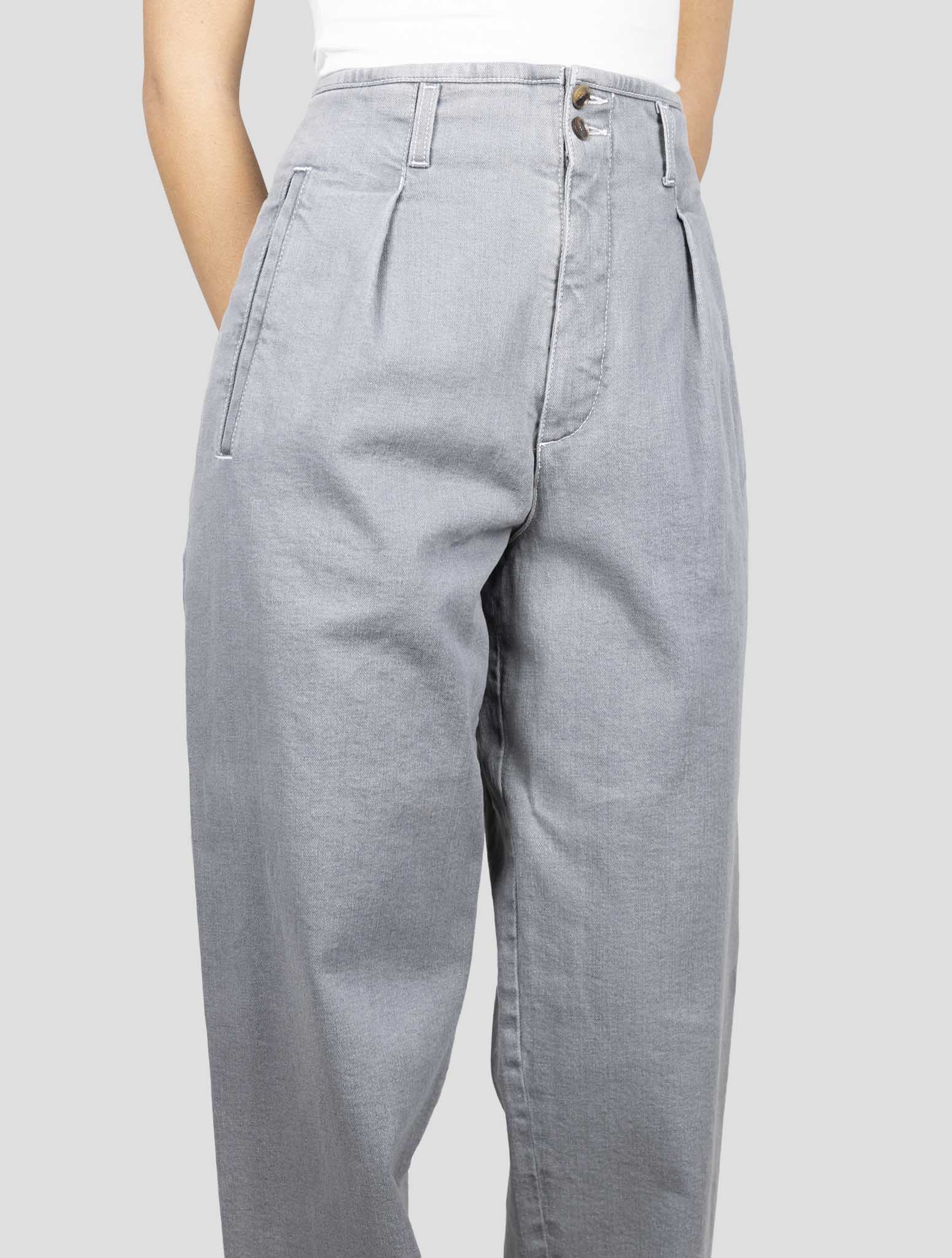 Kiton Gray Cotton Ea Pants