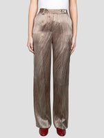 Kiton Brown Silk Pants