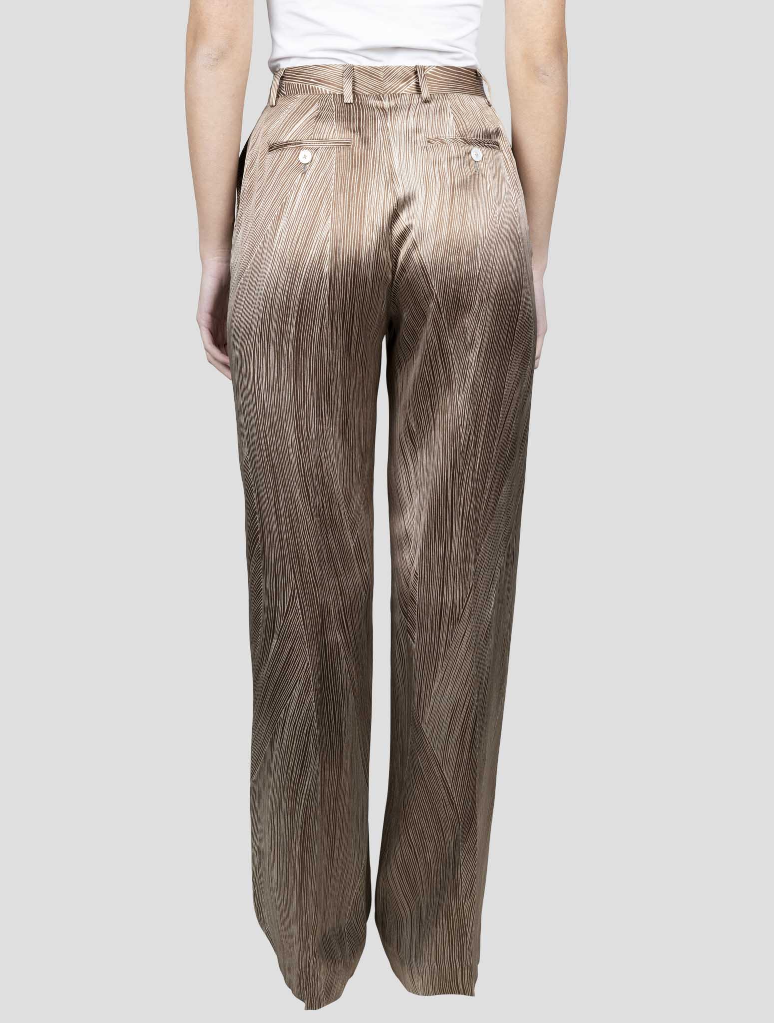 Kiton Brown Silk Pants