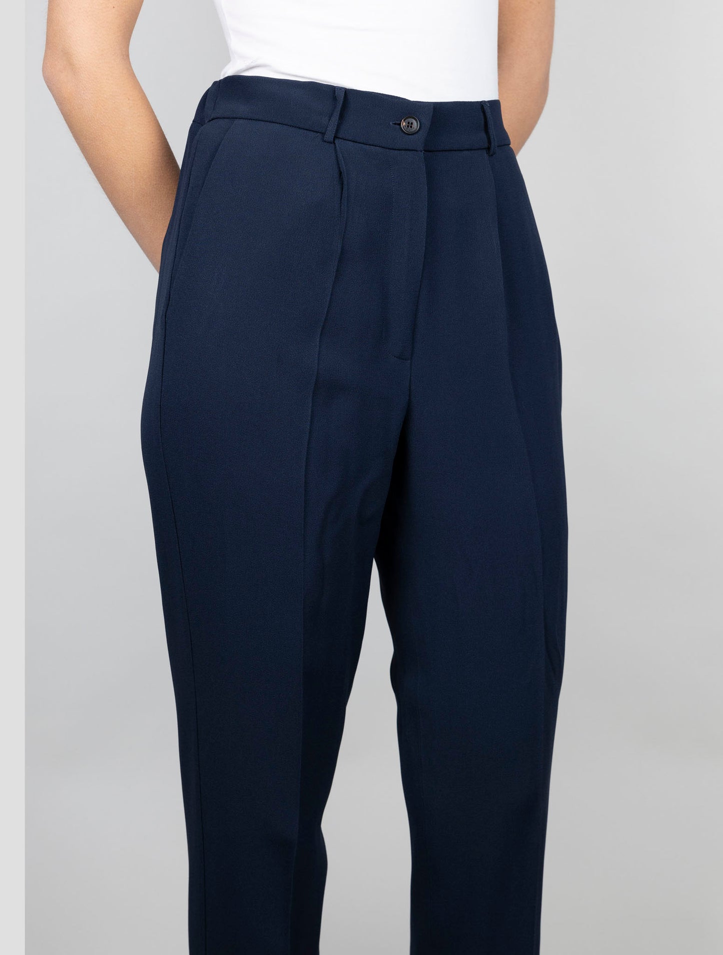 Kiton Blue Acetate Viscose Pants