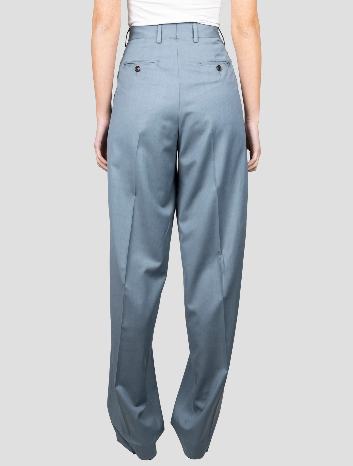 Kiton Green Virgin Wool Pants