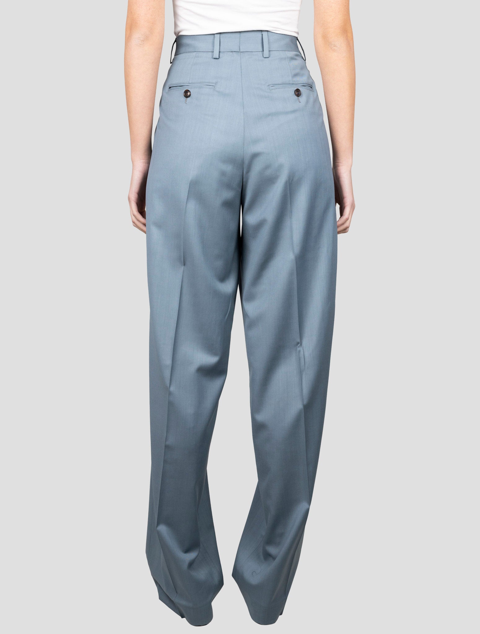 Kiton Green Virgin Wool Pants