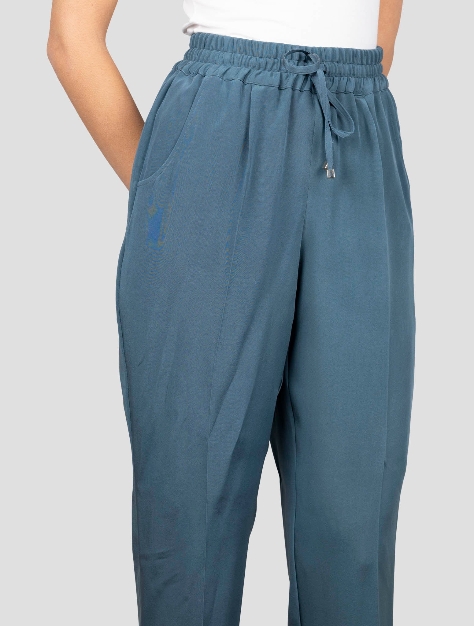 Kiton Green Silk Ea Pants