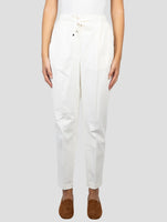 Kiton White Cotton Cashmere Ea Pants