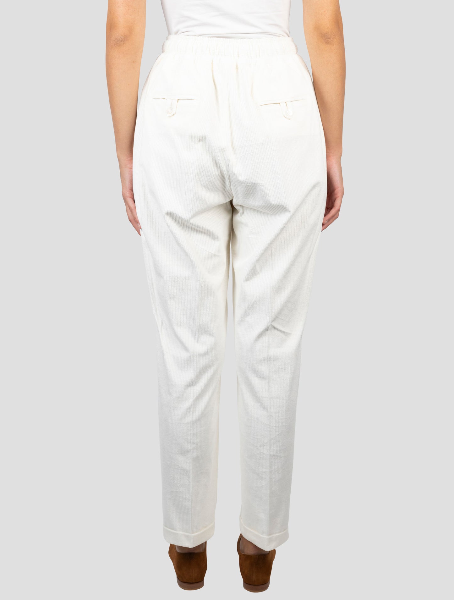 Kiton White Cotton Cashmere Ea Pants