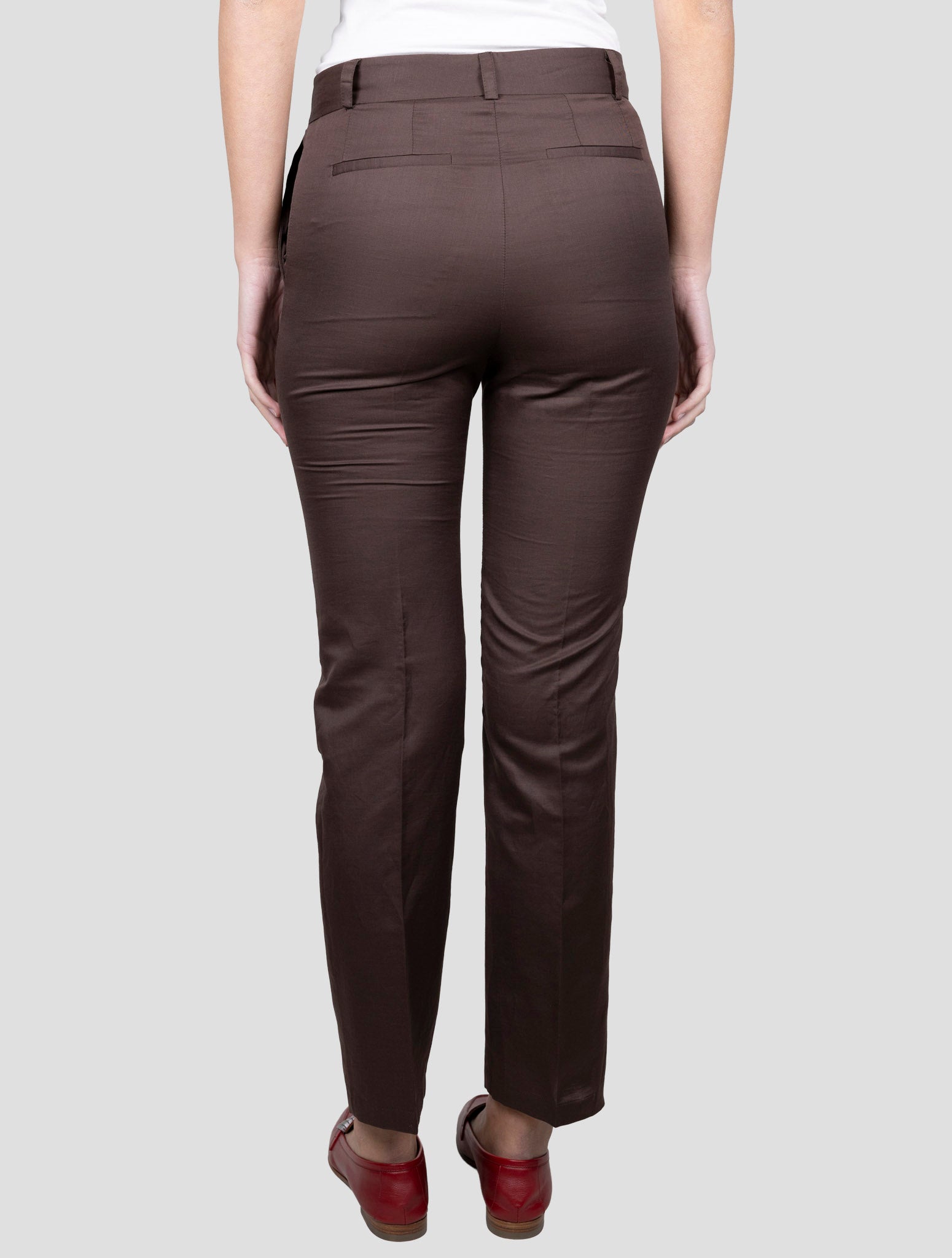 Kiton Brown Cotton Linen Pants