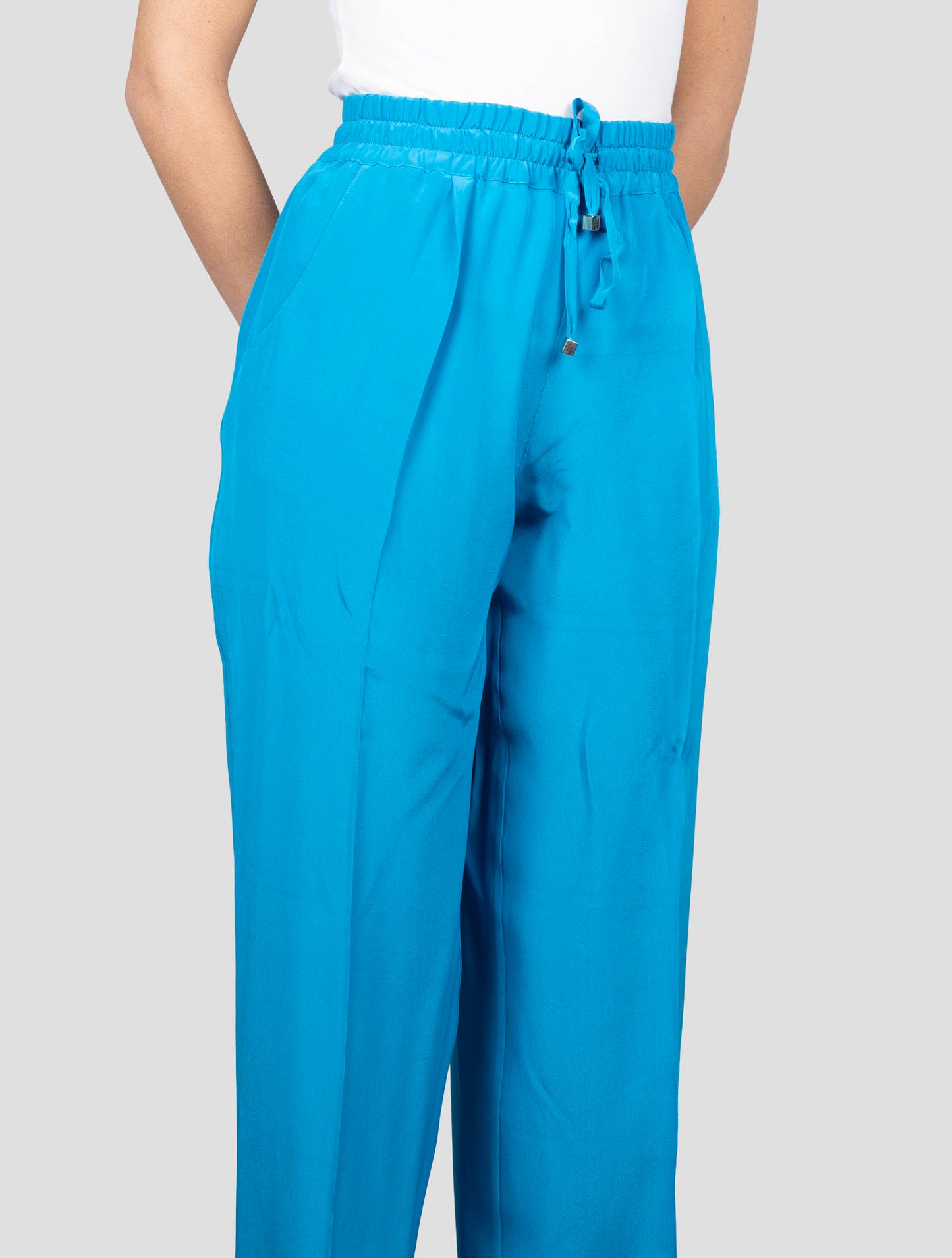 Kiton Light Blue Silk Jeans