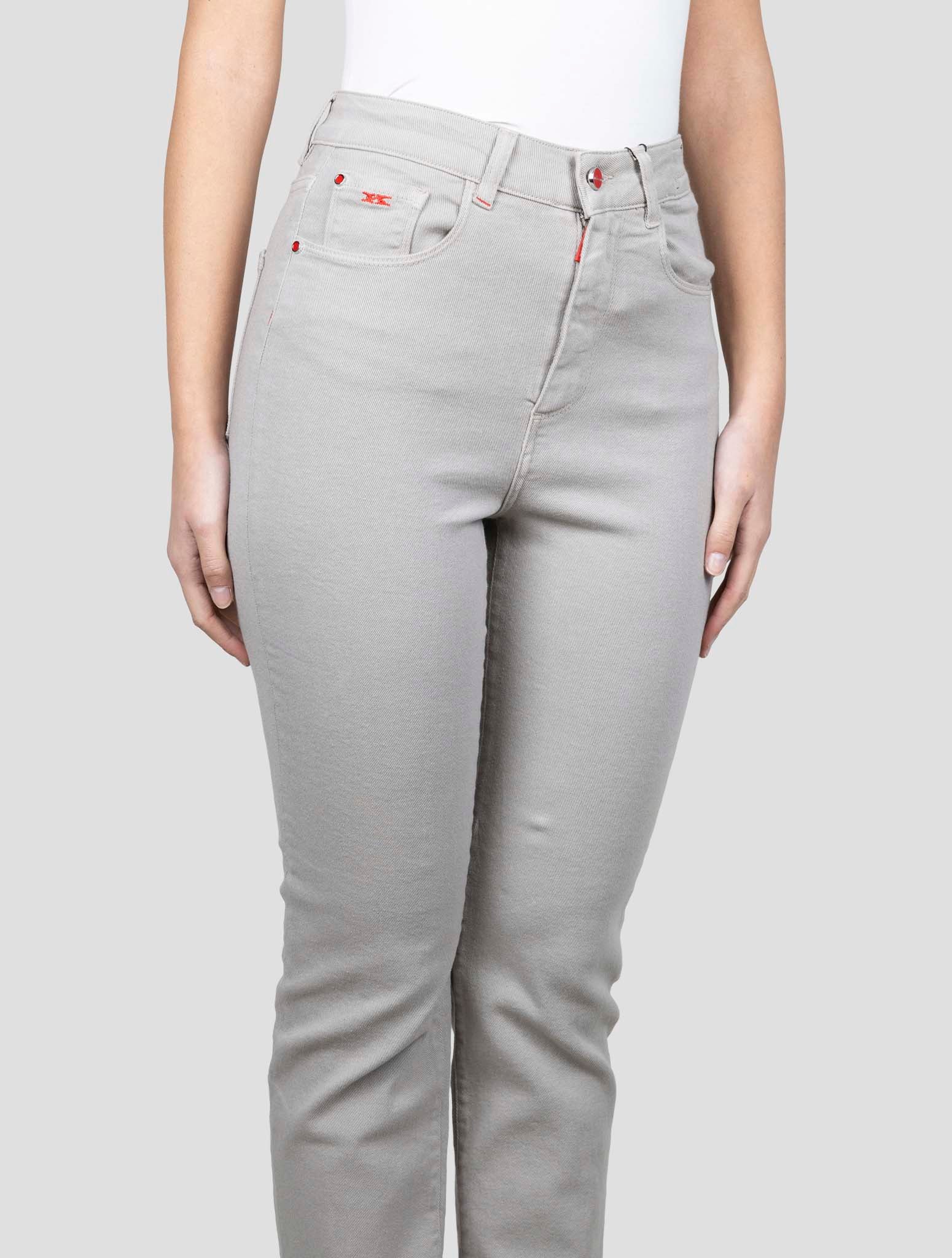 Kiton Taupe Cotton Cashmere Ea Jeans