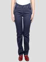 Kiton Blue Cotton Silk Ea Jeans