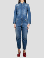 Kiton Blue Cotton Ea Jumpsuit