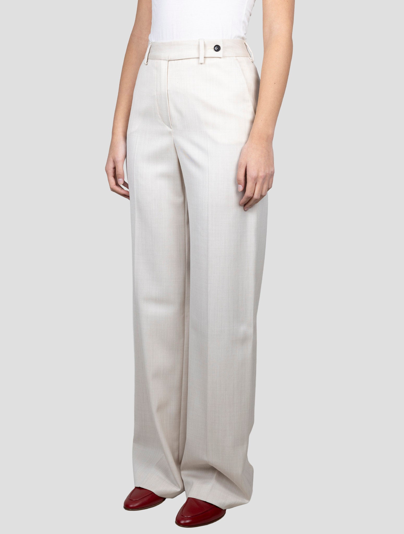 Kiton Beige Virgin Wool Pants