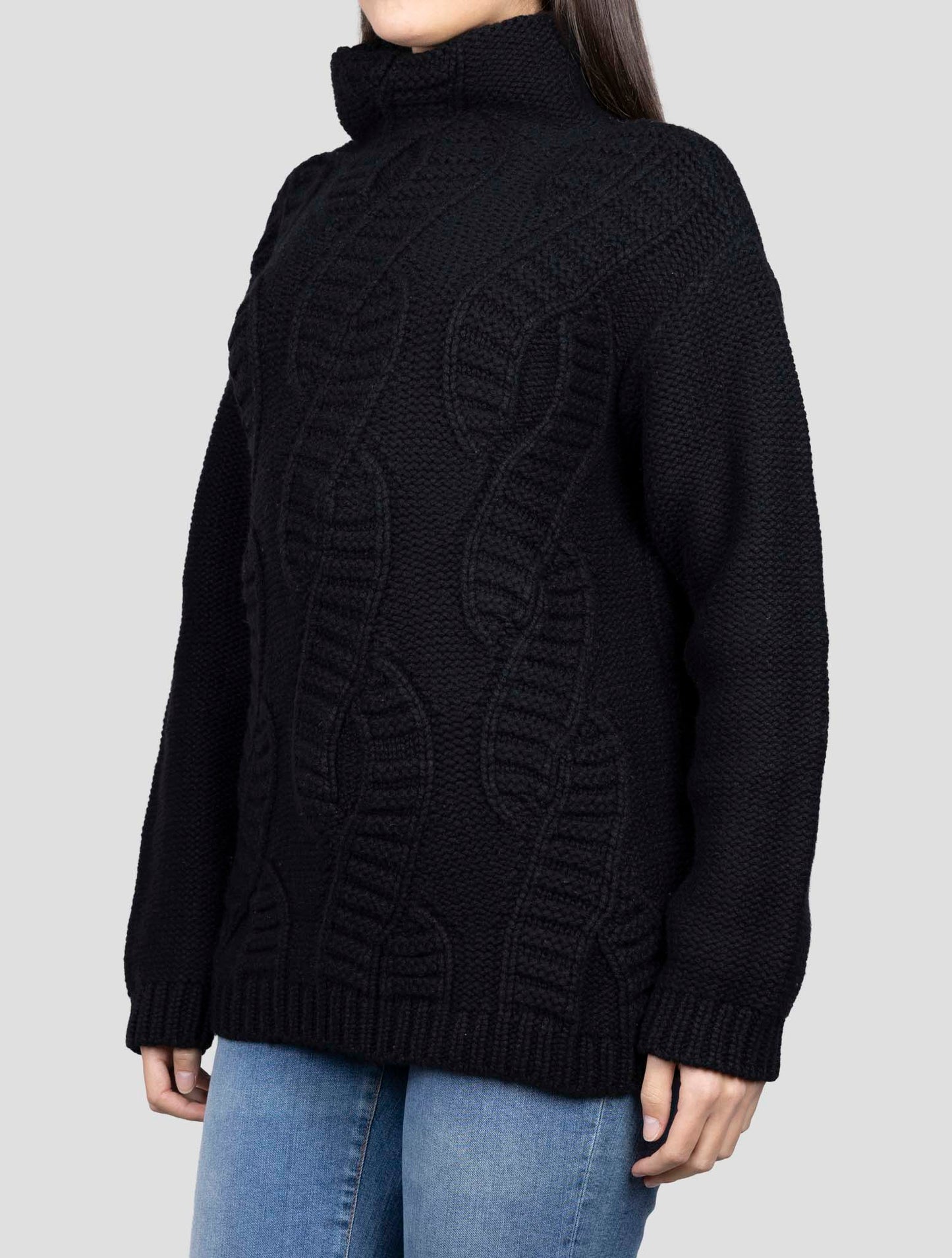 Kiton Black Cashmere Sweater Turtleneck