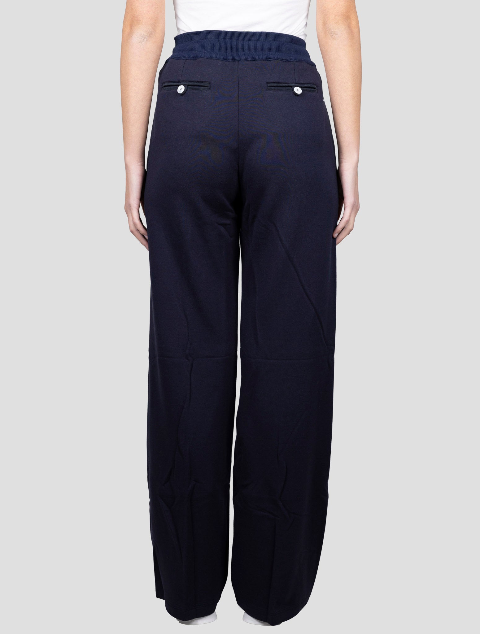 Kiton Blue Cotton Cashmere Pants