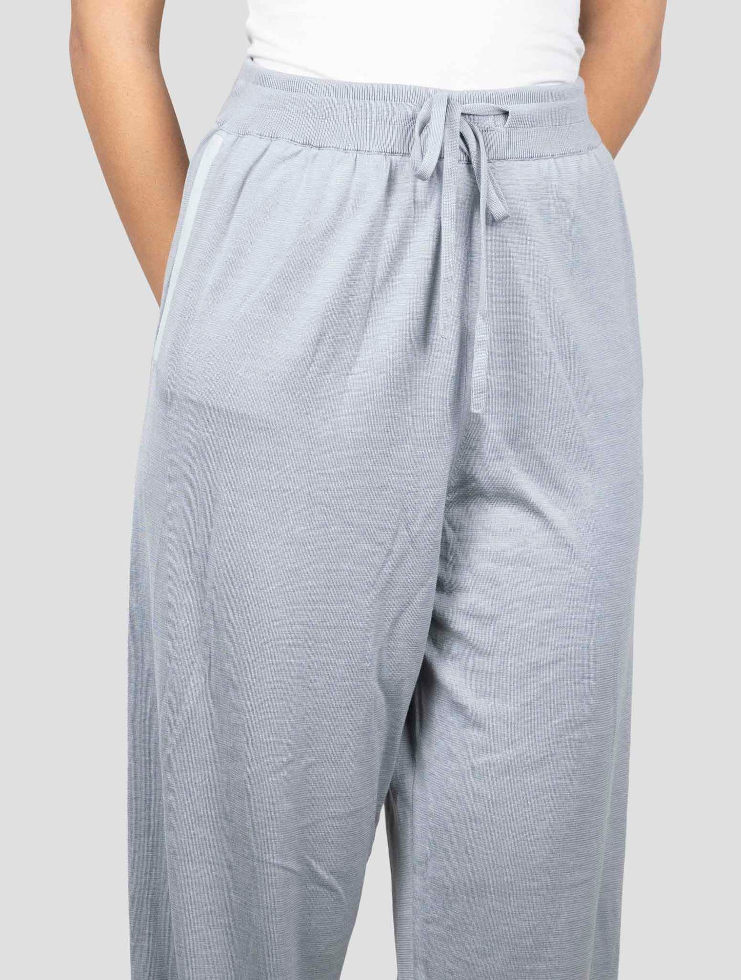 Kiton Gray Silk Cotton Pants