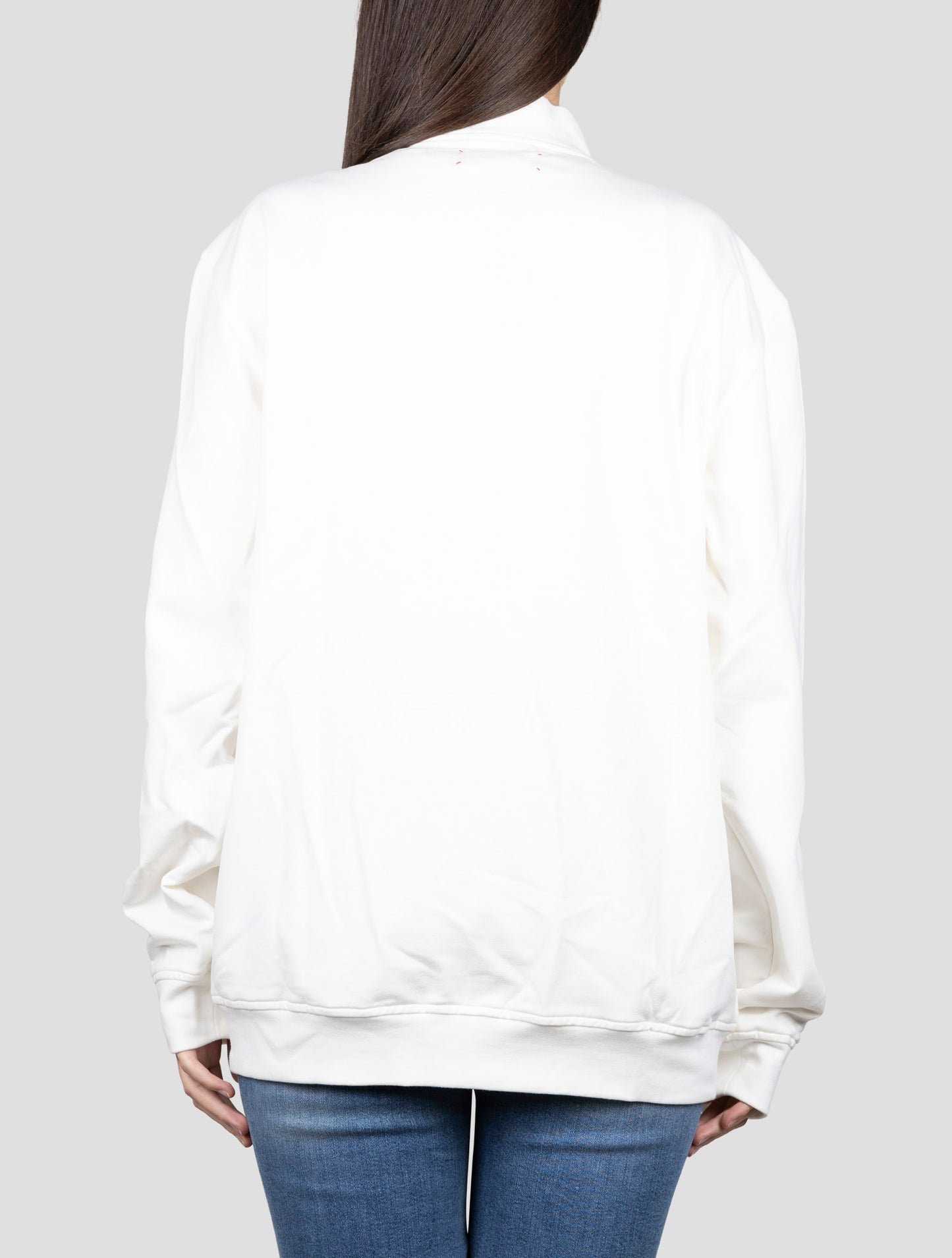 Kiton White Cotton Ea Sweater Full Zip