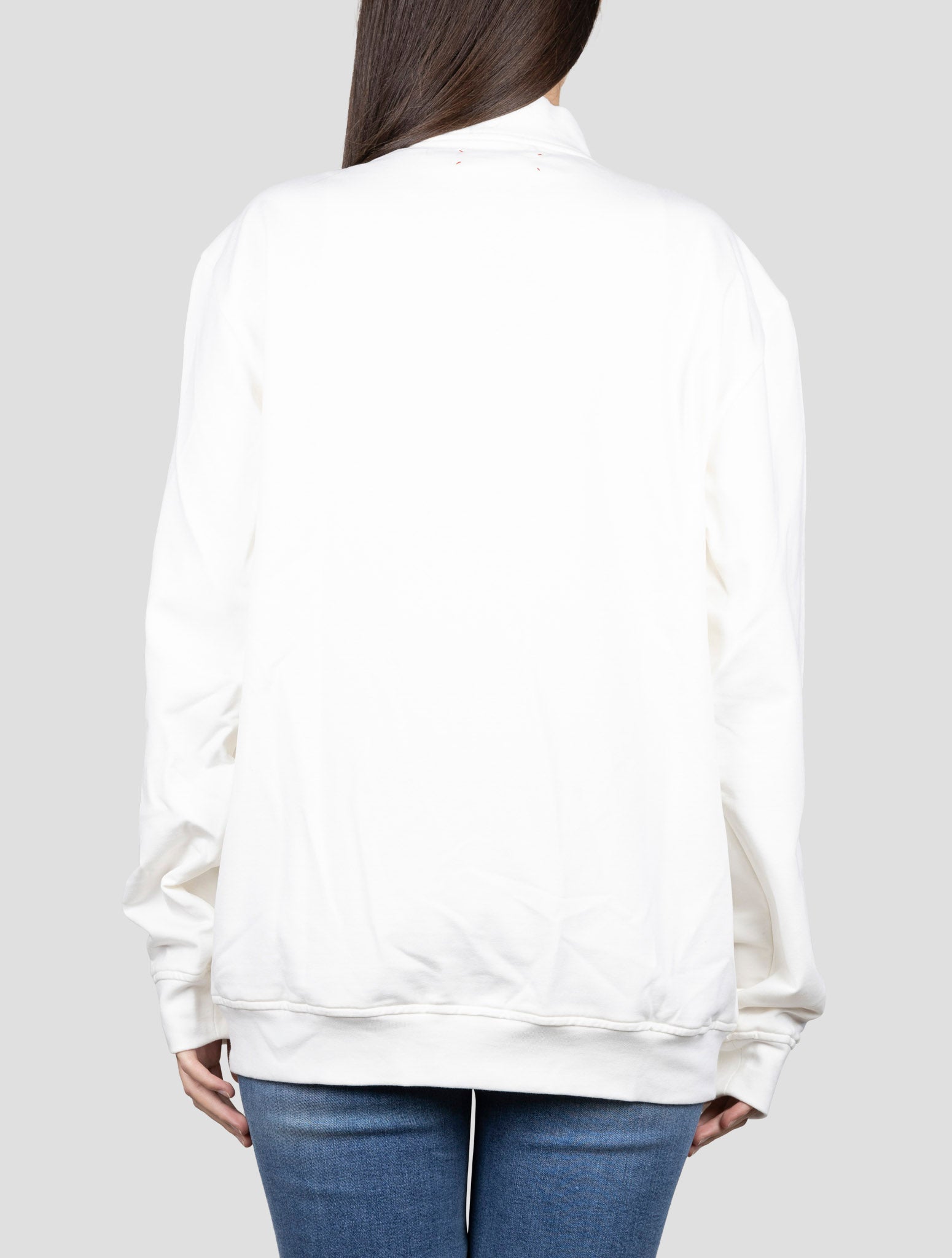 Kiton White Cotton Ea Sweater Full Zip