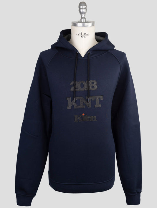Kiton Knt Blue Viscose Ea Sweater Hoodie