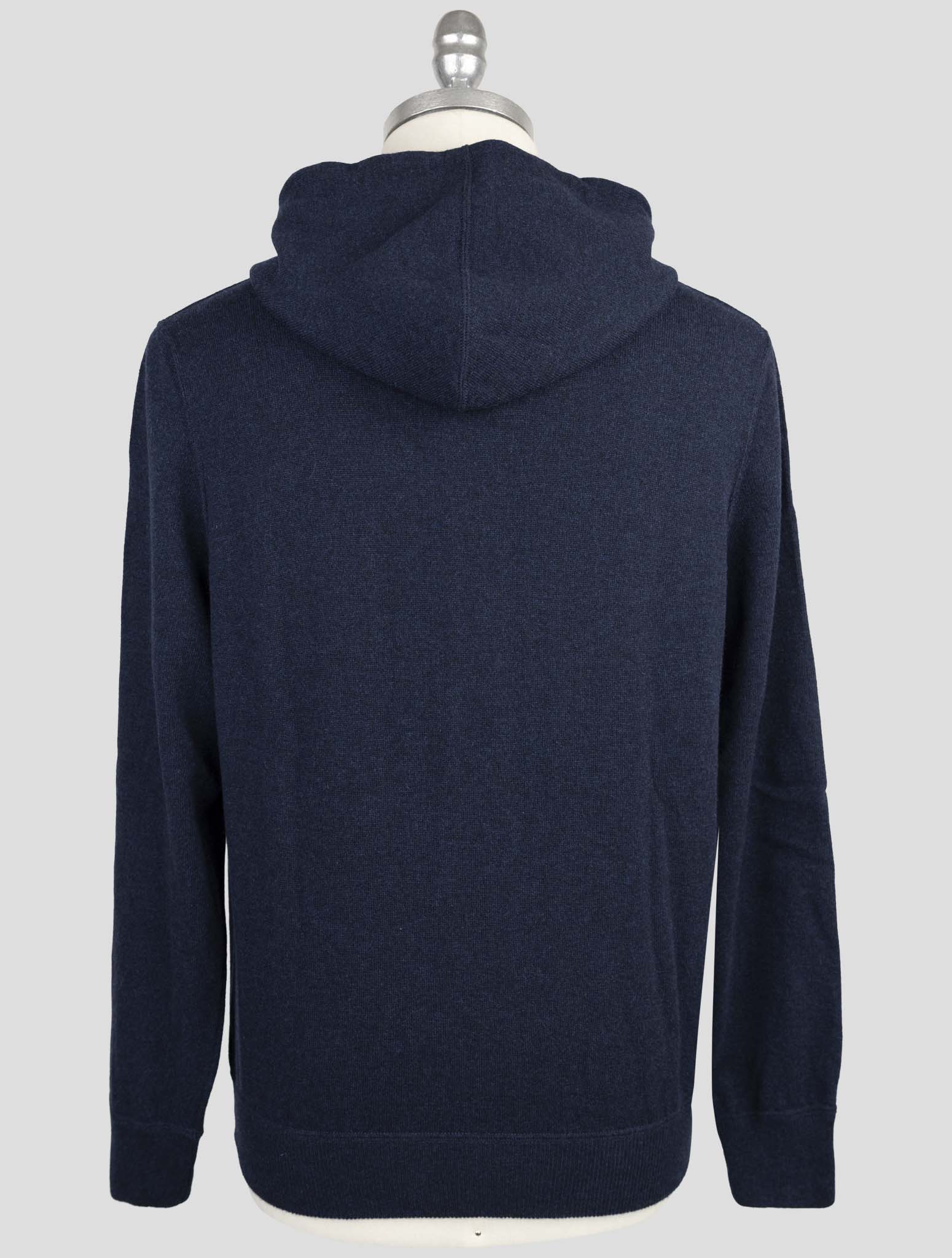 Kiton Blue Cashmere Sweater Full Zip