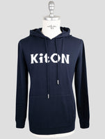 Kiton Blue Cotton Sweater