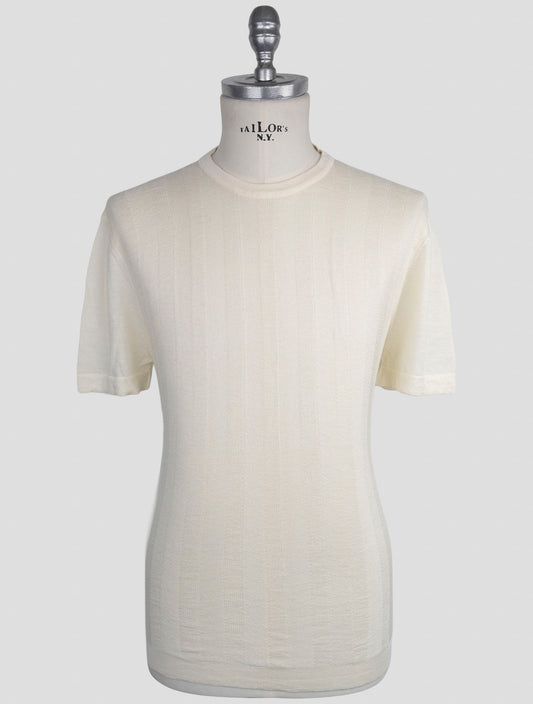 Kiton knt White Cashmere Silk T-Shirt
